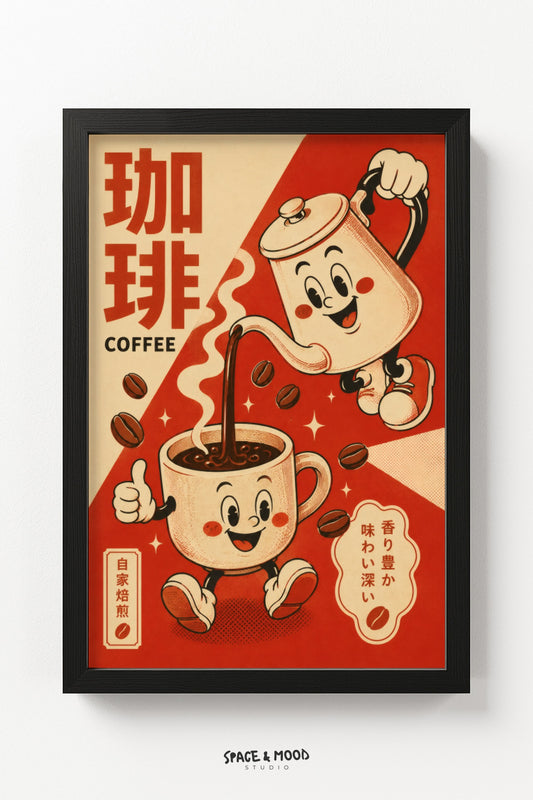 Coffee Mascot Poster