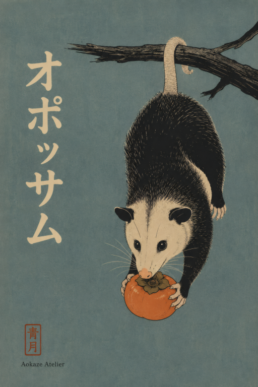 Opossum with Kaki