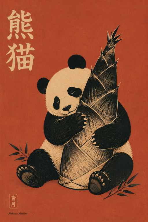 Panda Bamboo Red