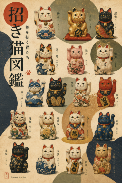 Maneki Neko Cat Grid