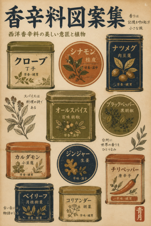 Vintage Spice Labels