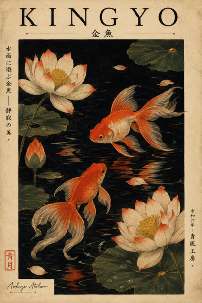 Kingyo Goldfish Lotus