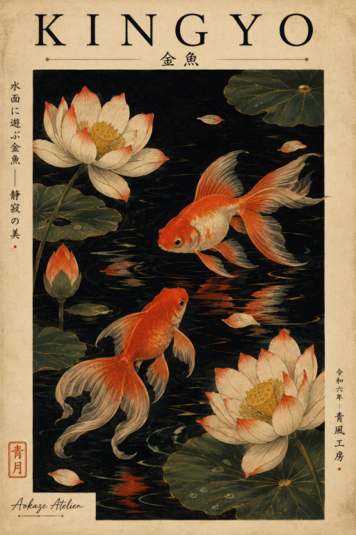 Kingyo Goldfish Lotus