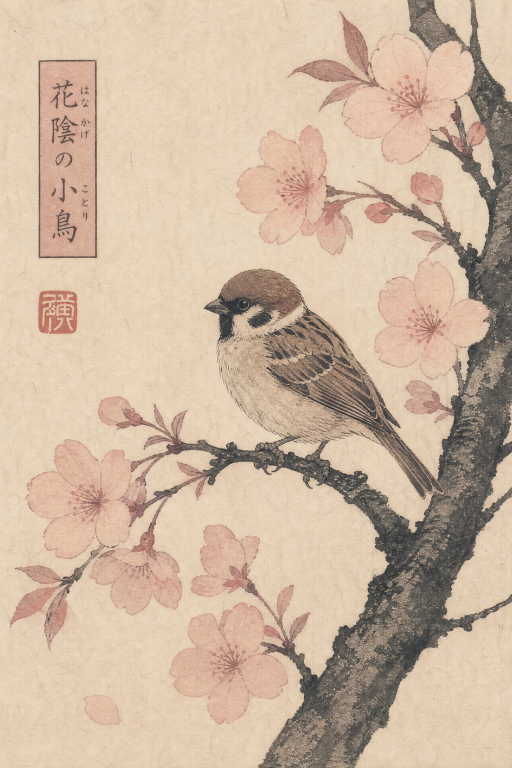 Sparrow Cherry Blossom