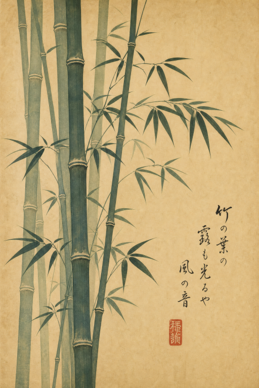 Bamboo Stalks Sepia