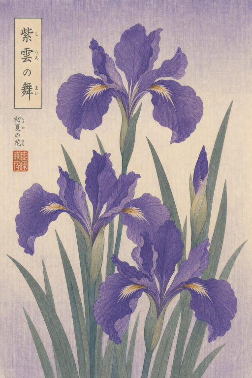 Purple Iris Bloom