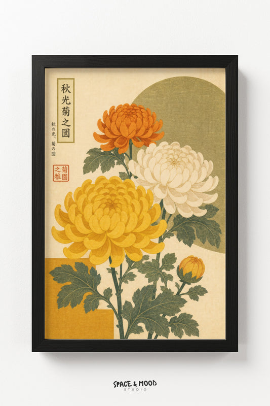 Chrysanthemum Gold White
