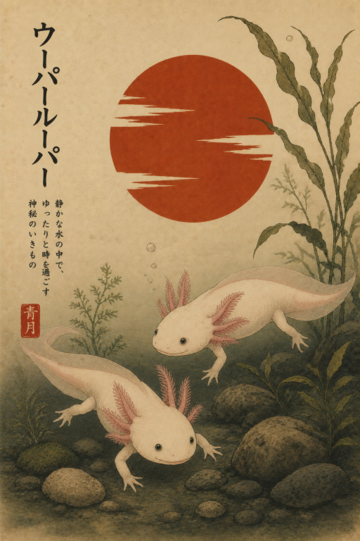 Axolotl Red Sun