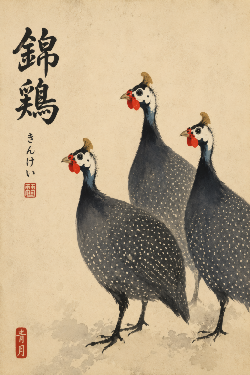 Guinea Fowl Trio