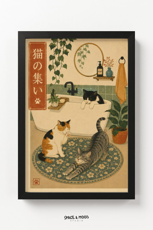 Cats in Bathroom