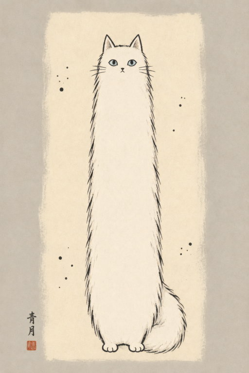 White Fluffy Cat