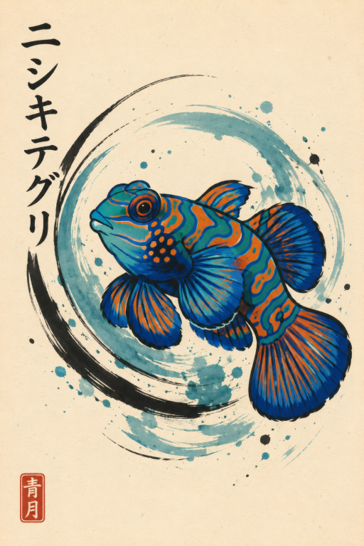 Mandarin Fish Blue