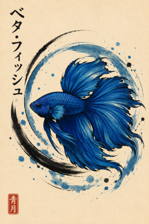 Blue Betta Fish