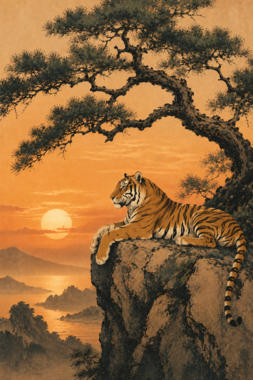 Tiger Sunset Rock