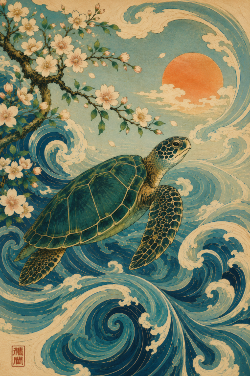 Turtle Wave Blossoms
