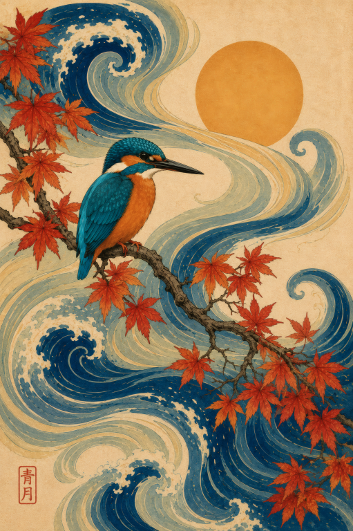 Kingfisher Maple Waves