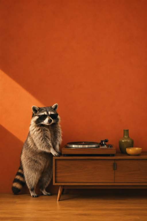 Raccoon Record Player