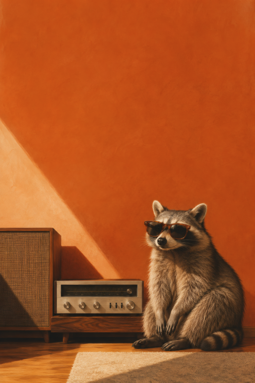 Raccoon Retro Radio