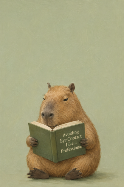 Capybara Reading Book