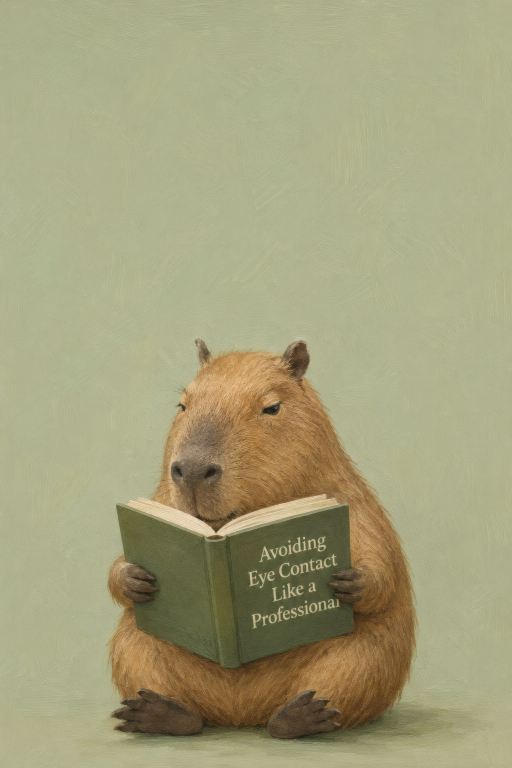Capybara Reading Book