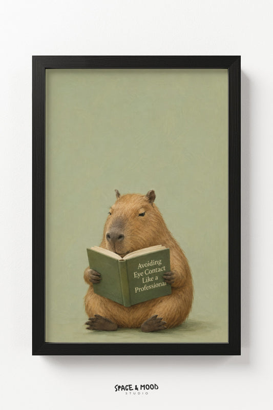 Capybara Reading Book