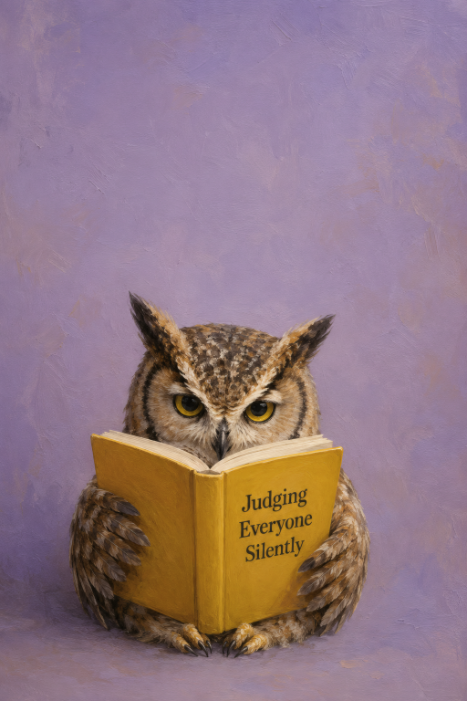 Owl Reading Book