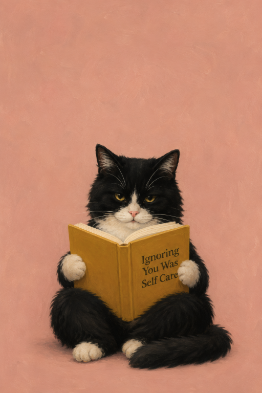 Cat Reading Book