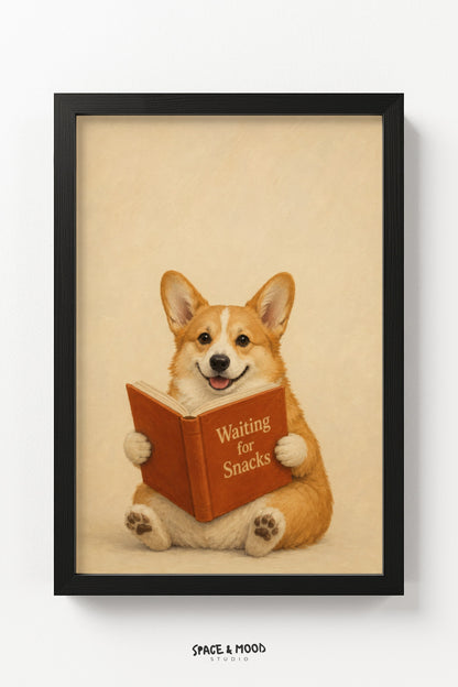Corgi Reading Book