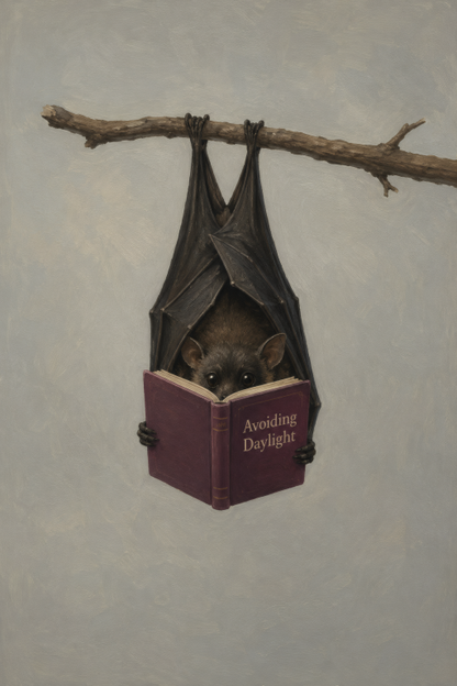 Bat Hanging Reading