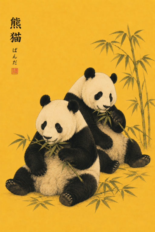Panda Cub Bamboo