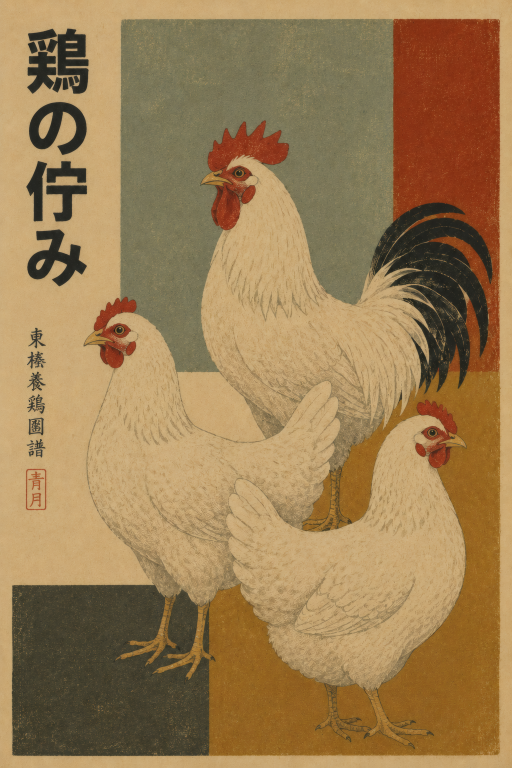 Rooster Hens Retro