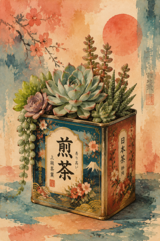 Succulent Tin Sun