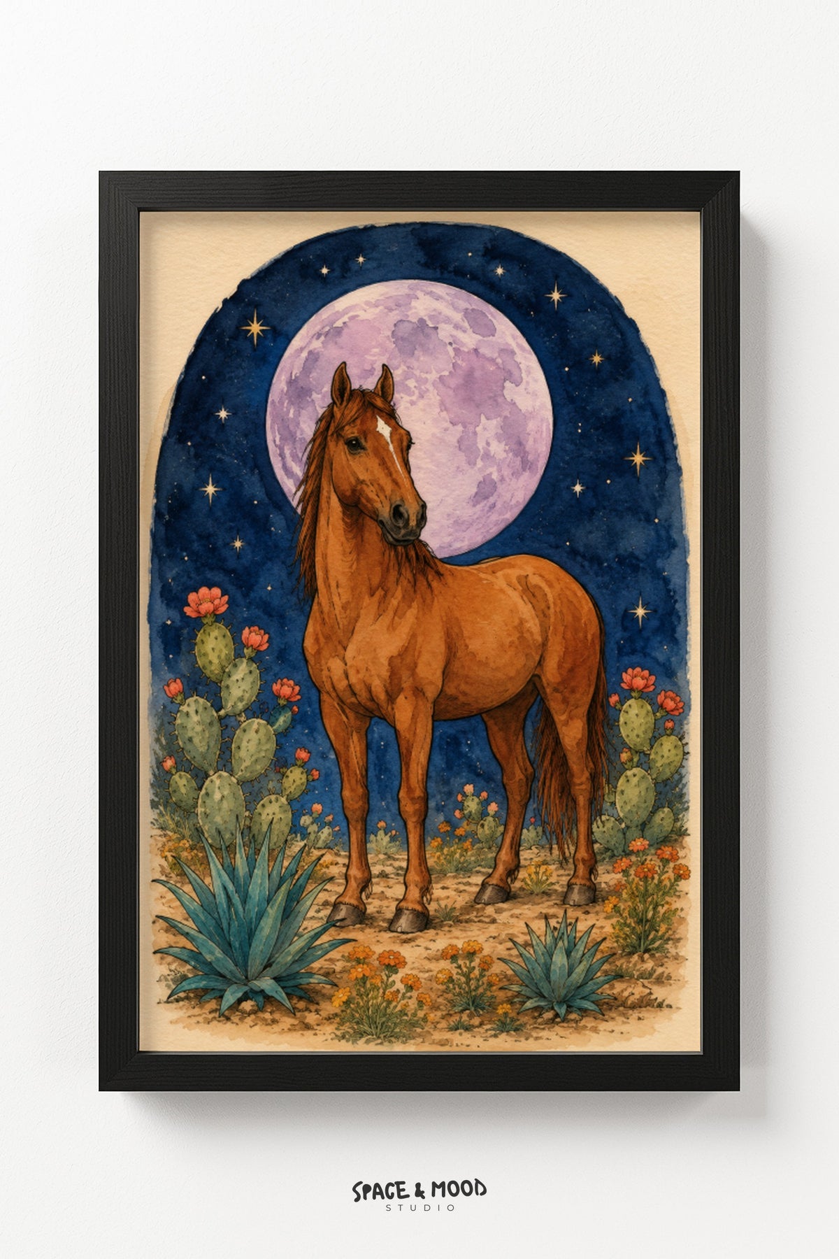 Horse Desert Moon