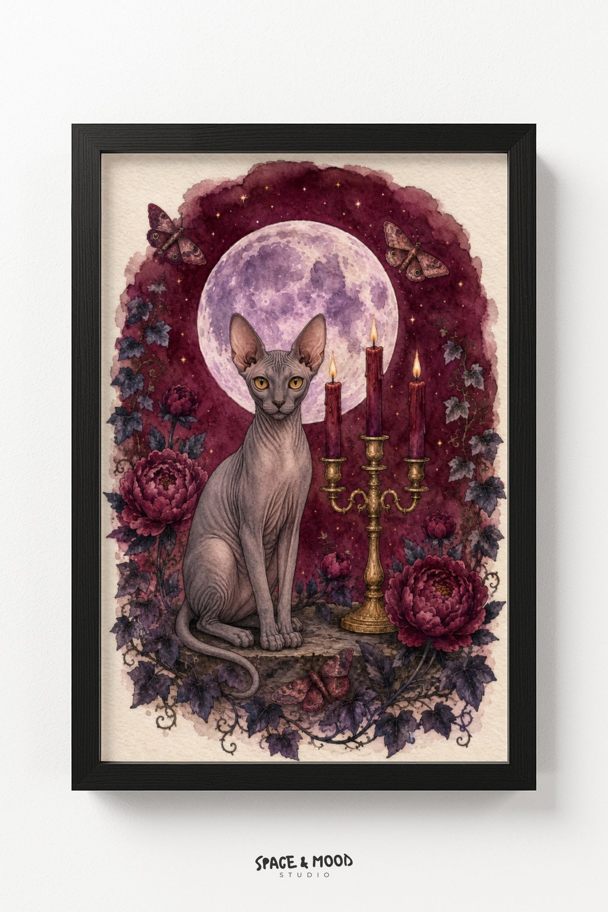 Sphynx Cat Moon Candles