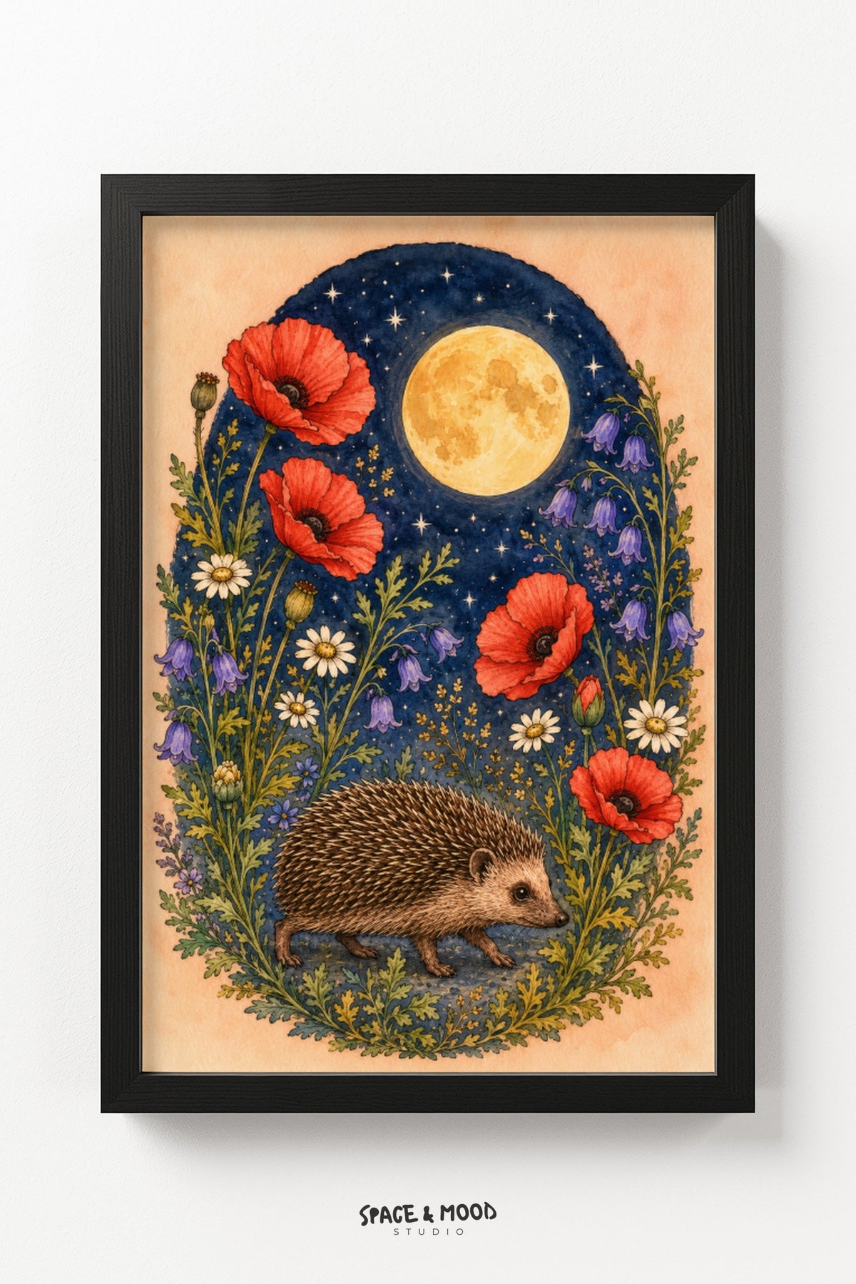 Hedgehog Poppies Moon
