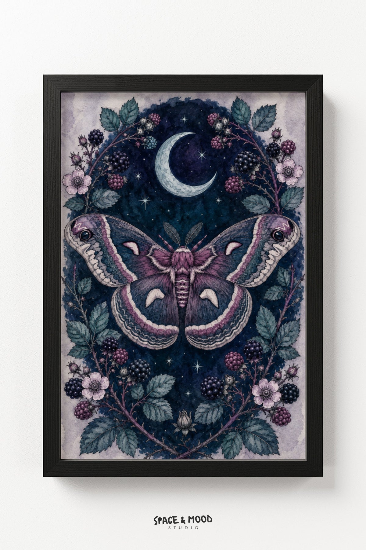 Moth Berries Purple Moon