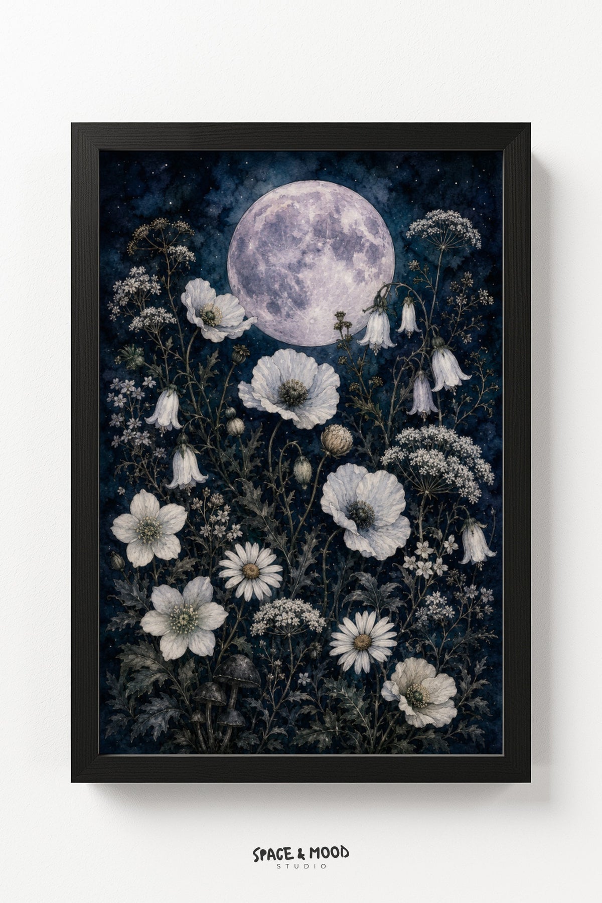Night Garden Moon White