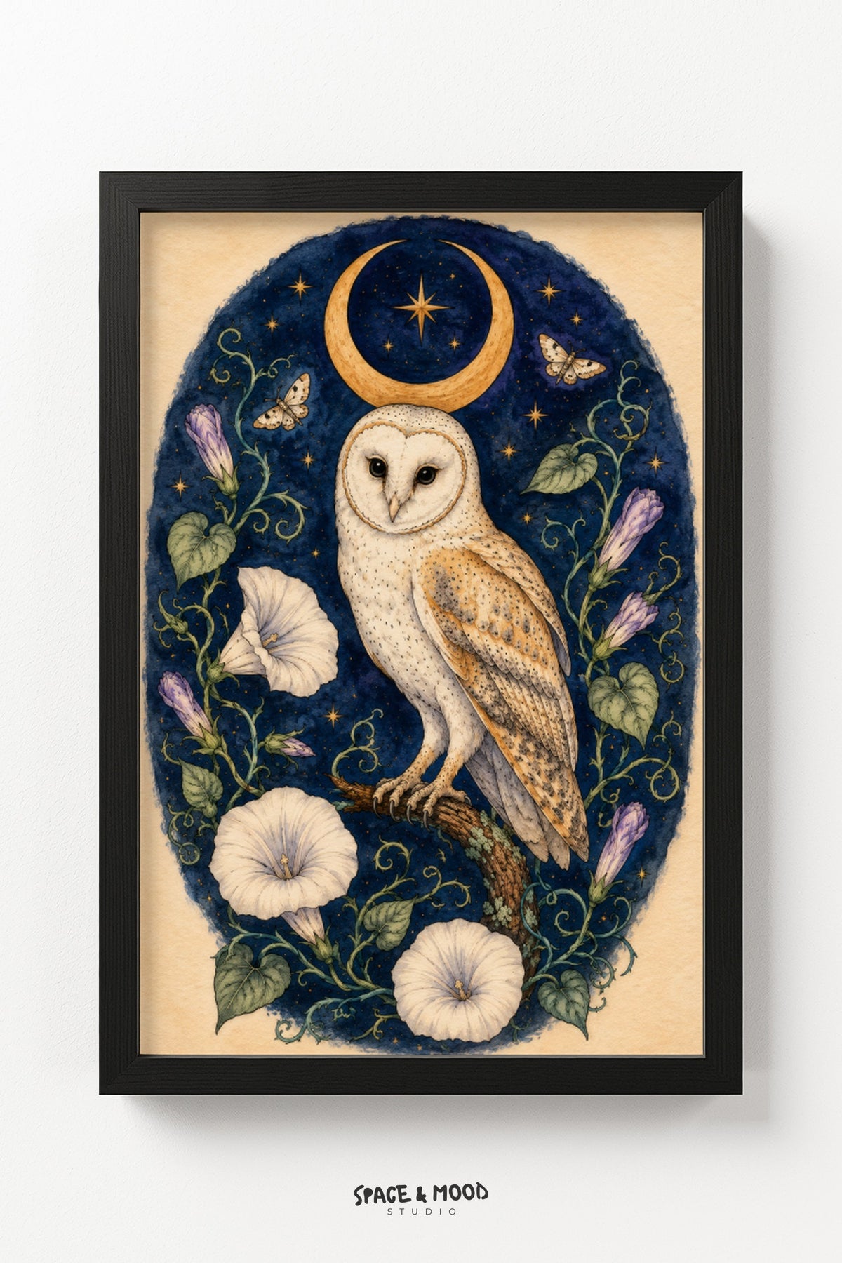 Barn Owl Moonflower Moon