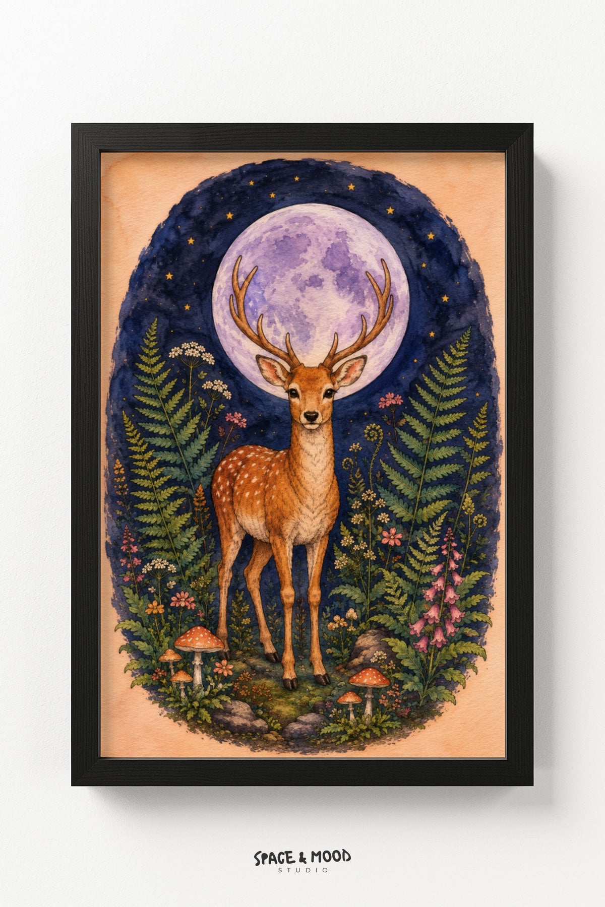 Deer Mushroom Moon