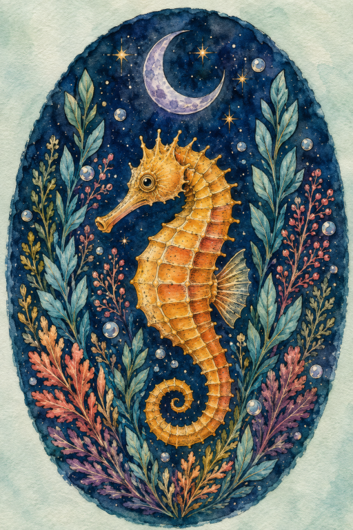 Seahorse Coral Moon