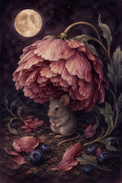Mouse Peony Moon