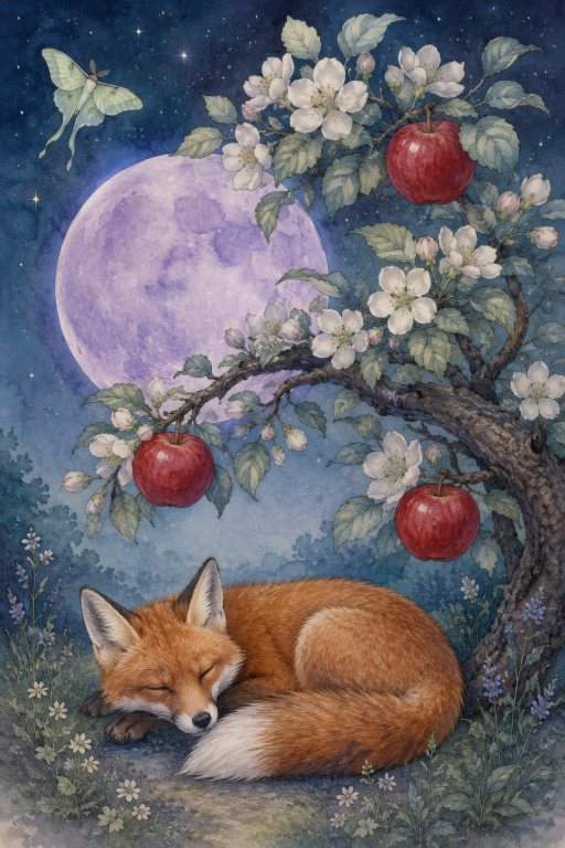 Fox Apple Blossom Moon