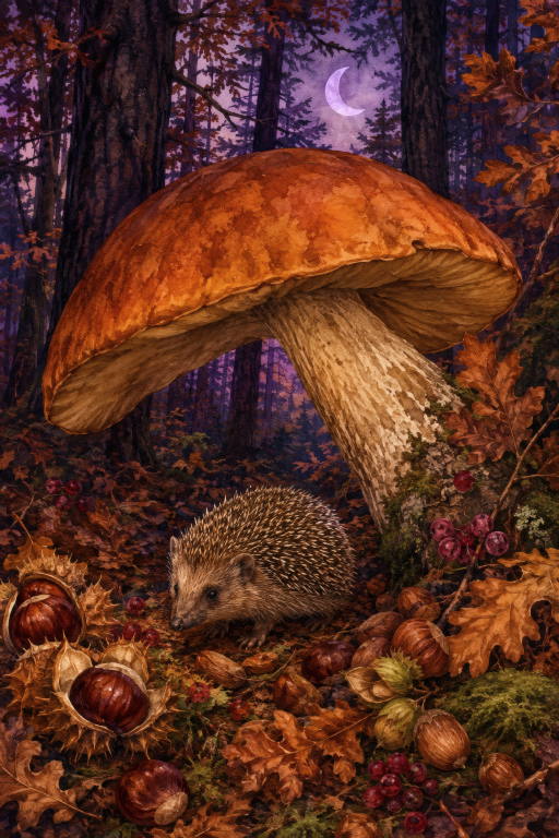 Hedgehog Mushroom Forest