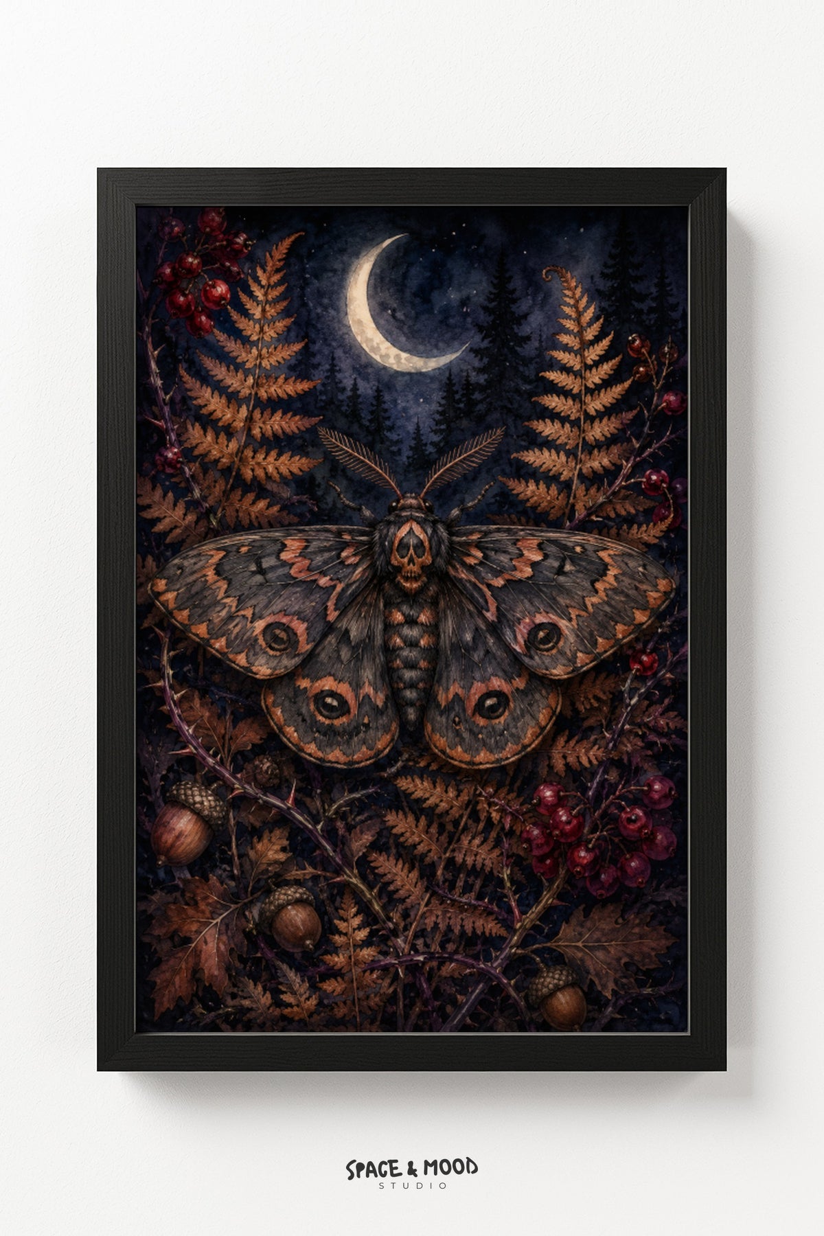 Moth Fern Autumn Moon