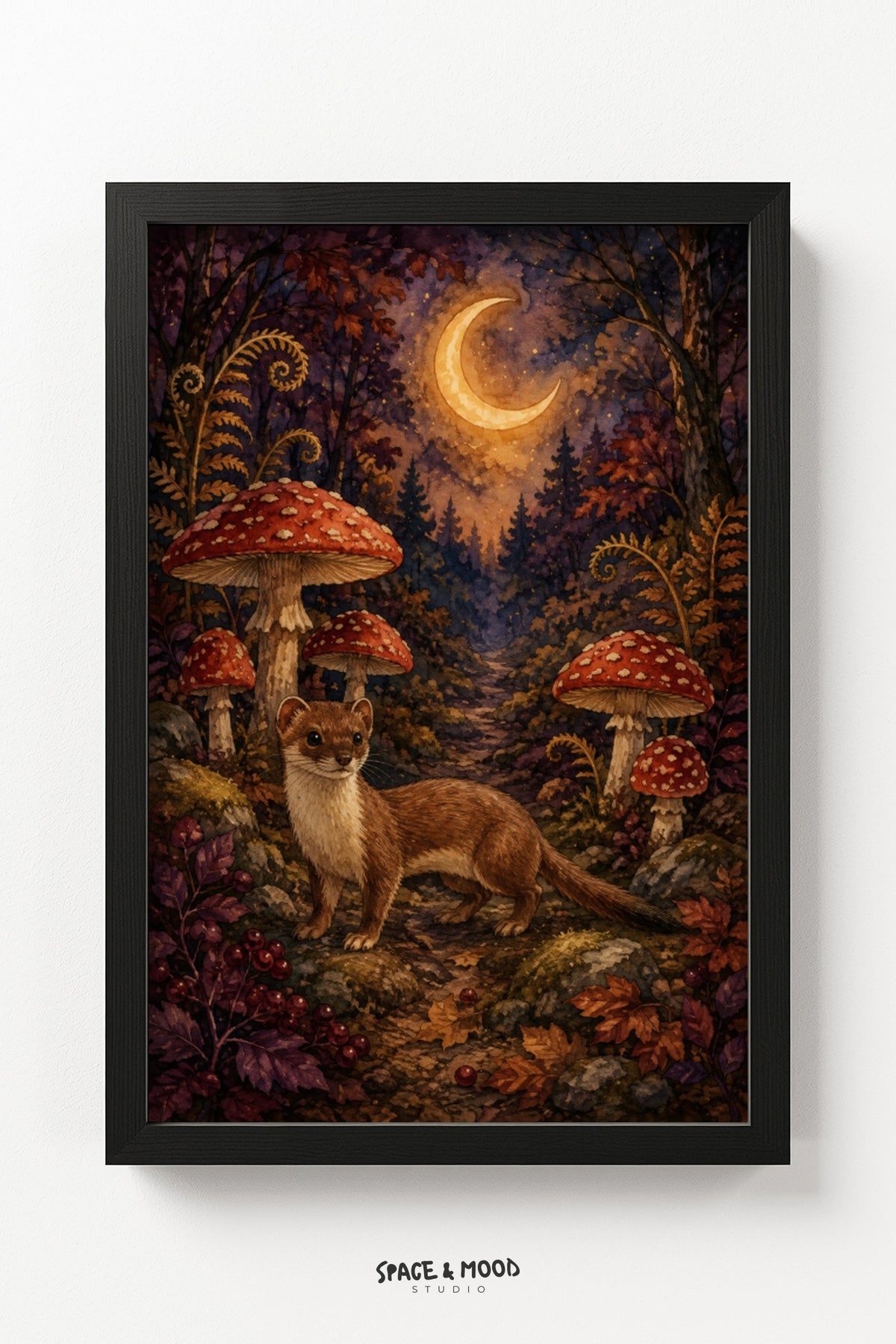 Weasel Mushroom Forest Moon