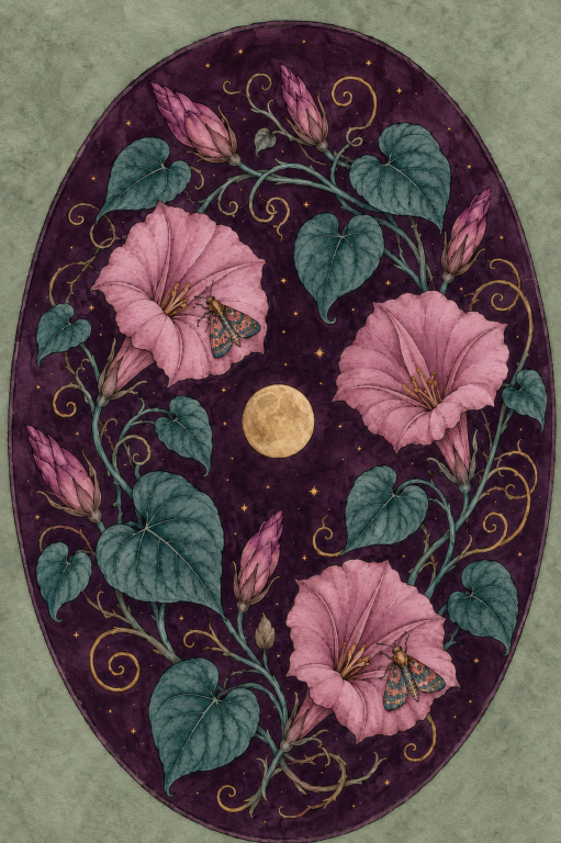 Moonflower Vine Purple Frame
