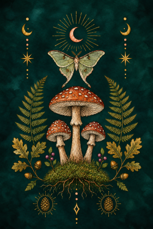 Mushroom Moth Forest