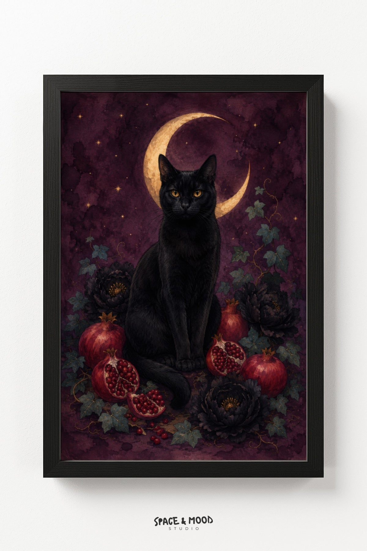 Black Cat Pomegranate Moon