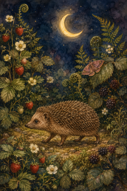 Hedgehog Strawberry Moon
