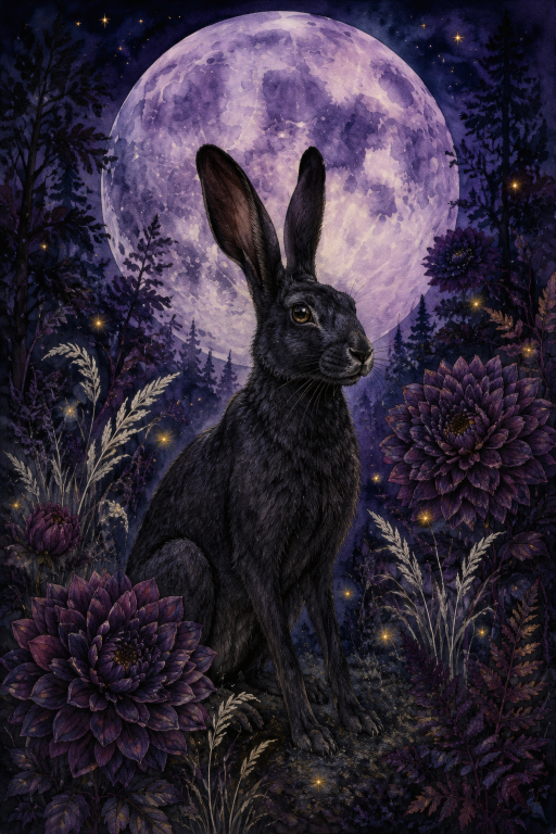 Black Rabbit Dahlia Moon
